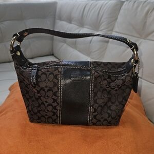 Y2k Mini Vintage Coach Brown Canvas Bag